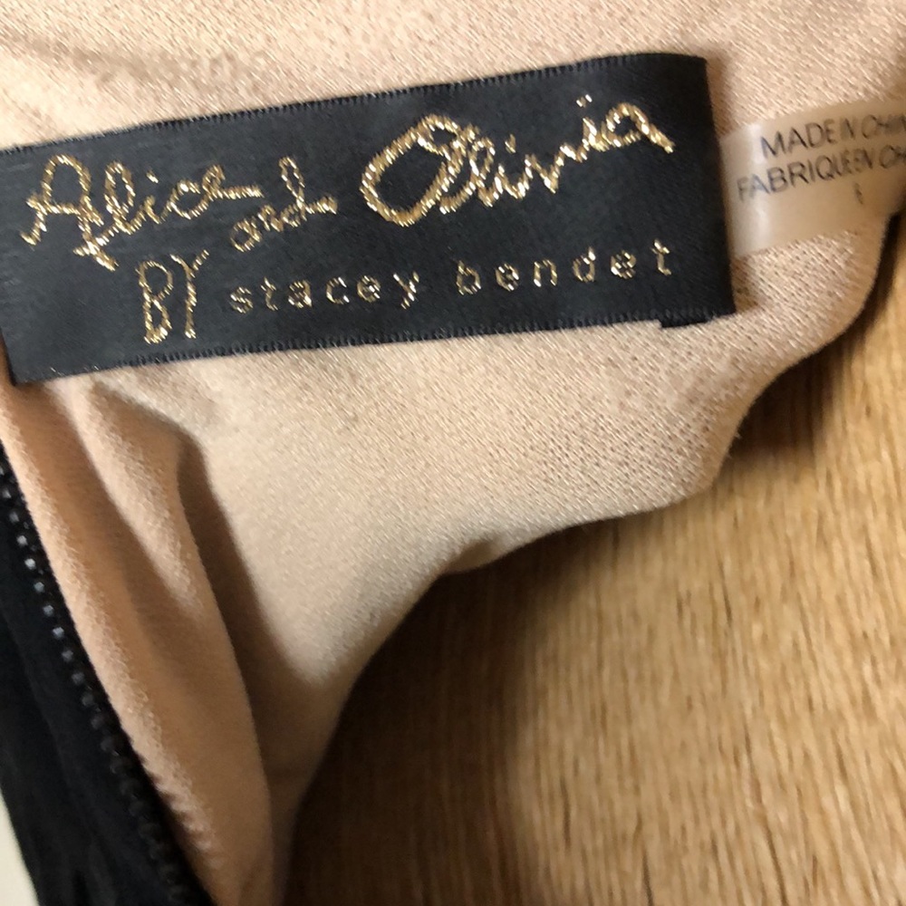 Alice + Olivia By Stacey Bendet Silk Black maxi dress Size 6 - Picture 9 of 16